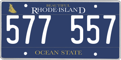 RI license plate 577557