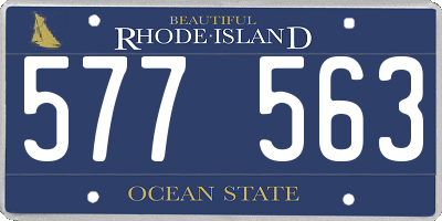 RI license plate 577563