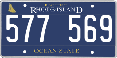 RI license plate 577569
