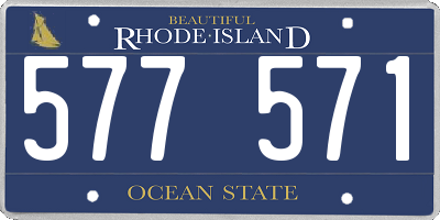 RI license plate 577571