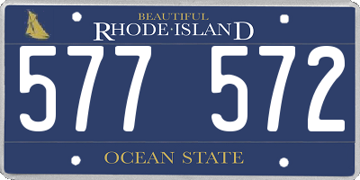 RI license plate 577572