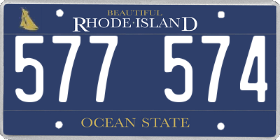 RI license plate 577574