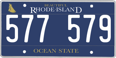RI license plate 577579