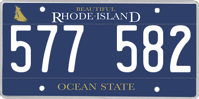 RI license plate 577582
