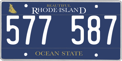 RI license plate 577587