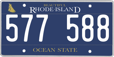 RI license plate 577588