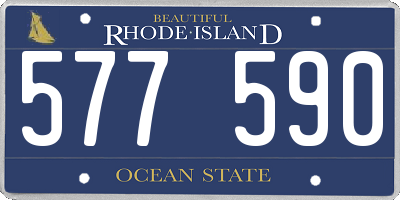 RI license plate 577590