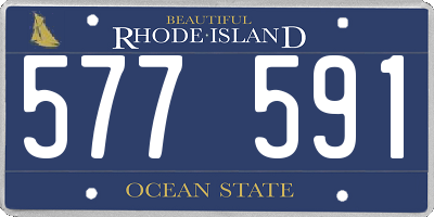 RI license plate 577591