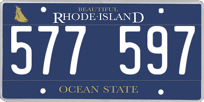 RI license plate 577597