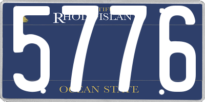 RI license plate 5776