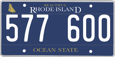 RI license plate 577600