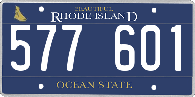RI license plate 577601