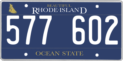 RI license plate 577602