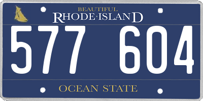RI license plate 577604