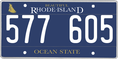 RI license plate 577605