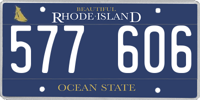 RI license plate 577606
