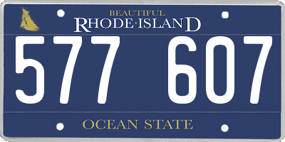 RI license plate 577607