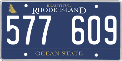 RI license plate 577609