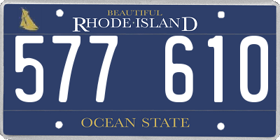 RI license plate 577610