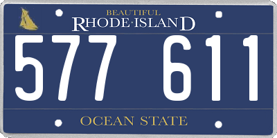 RI license plate 577611