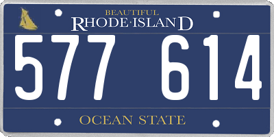 RI license plate 577614