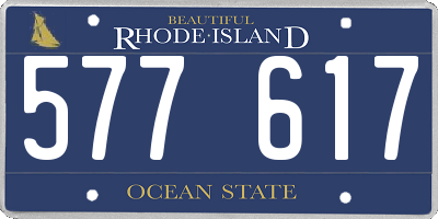 RI license plate 577617
