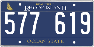 RI license plate 577619