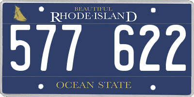 RI license plate 577622