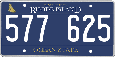 RI license plate 577625