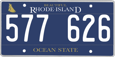 RI license plate 577626
