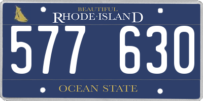 RI license plate 577630