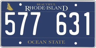 RI license plate 577631