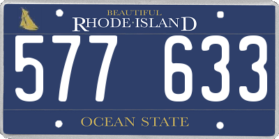 RI license plate 577633