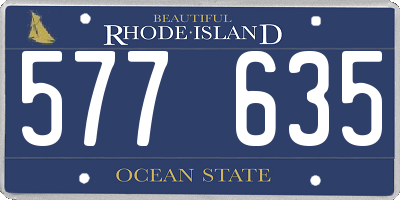 RI license plate 577635