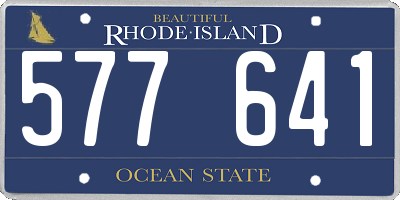 RI license plate 577641
