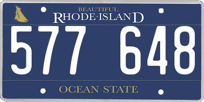 RI license plate 577648