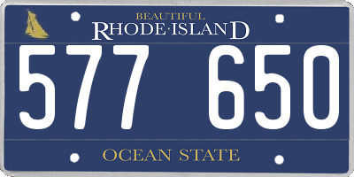RI license plate 577650