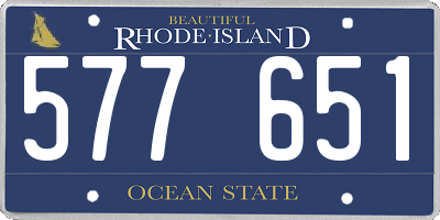 RI license plate 577651