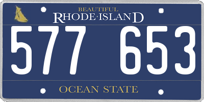 RI license plate 577653