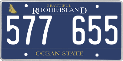 RI license plate 577655