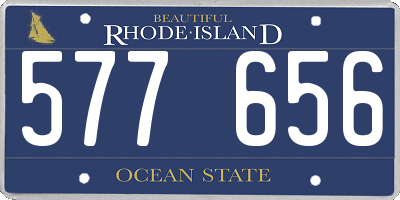 RI license plate 577656