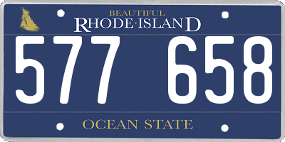 RI license plate 577658