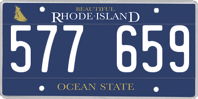 RI license plate 577659