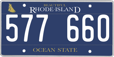 RI license plate 577660