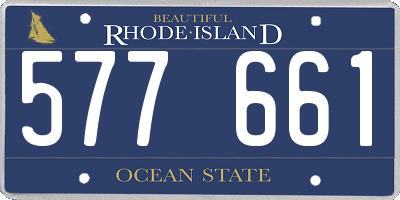 RI license plate 577661