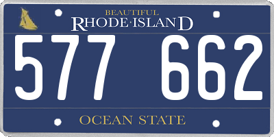 RI license plate 577662