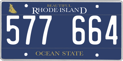 RI license plate 577664