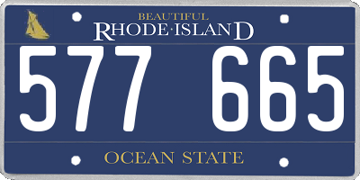 RI license plate 577665