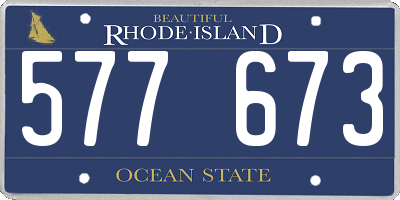 RI license plate 577673