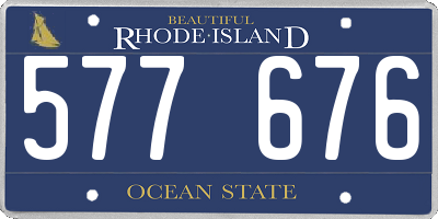 RI license plate 577676